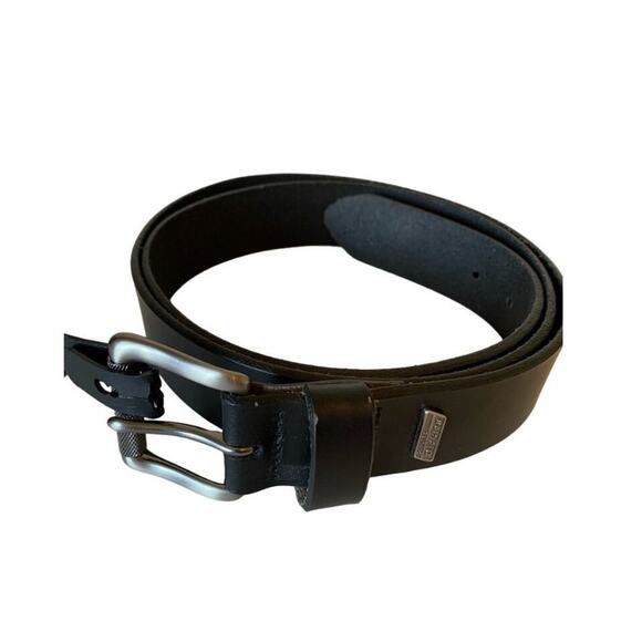 Dickies leather belt black with silver buckle size 44/10. - Picture 1 of 9